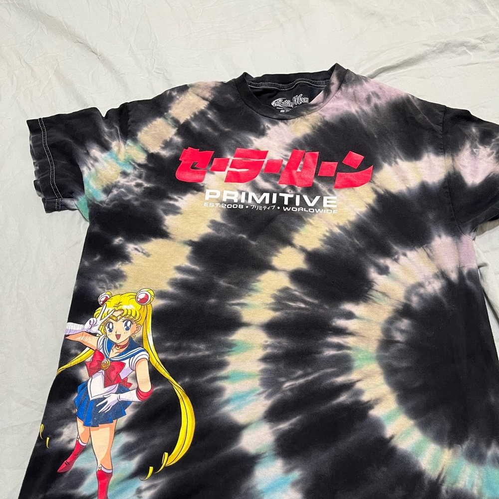 Primitive sailor moon tyedye t